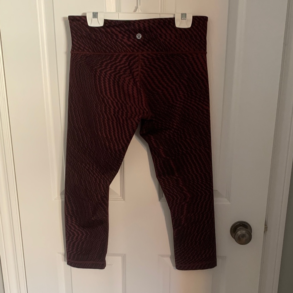 lululemon athletica Black and Burgundy Pants